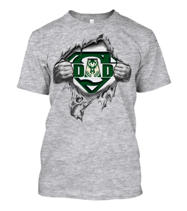 Milwaukee Bucks Super Dad S Logo Badge With Deer T-Shirt