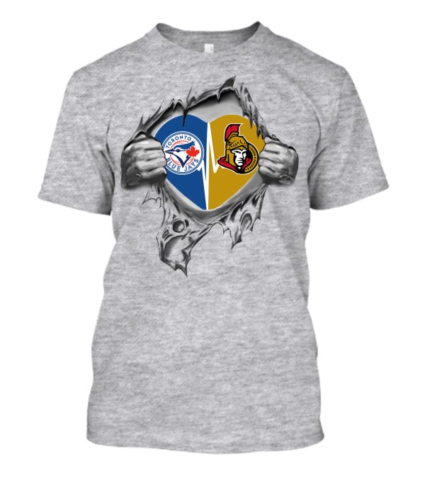 Toronto Blue Jays Ottawa Senators Heartfelt Fan Allegiance T-Shirt
