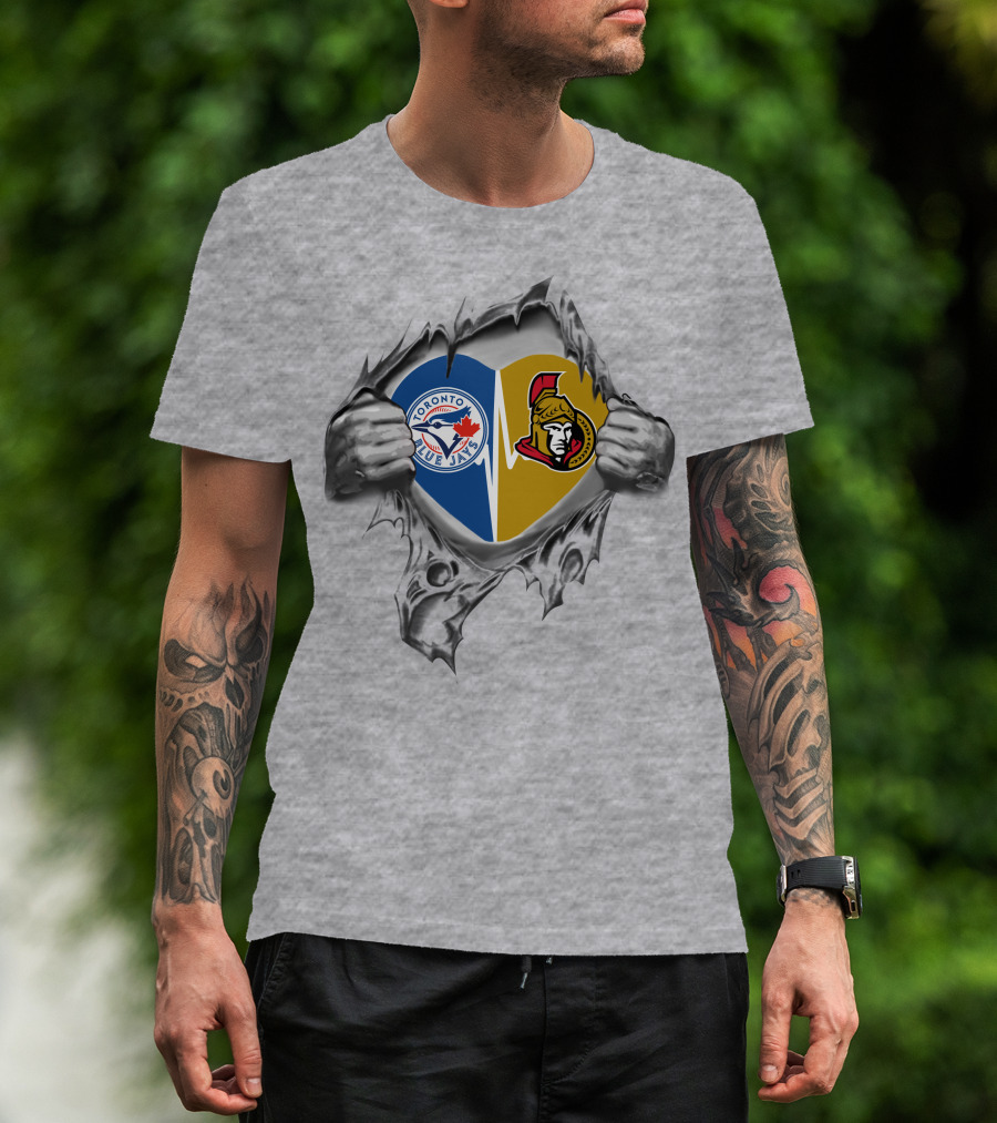 Toronto Blue Jays Ottawa Senators Heartfelt Fan Allegiance T-Shirt
