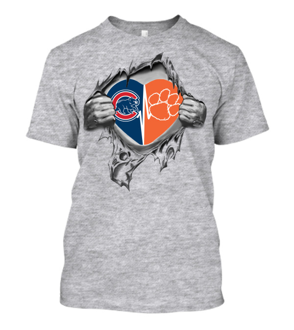 Cubs Clemson Tigers Heart T-Shirt