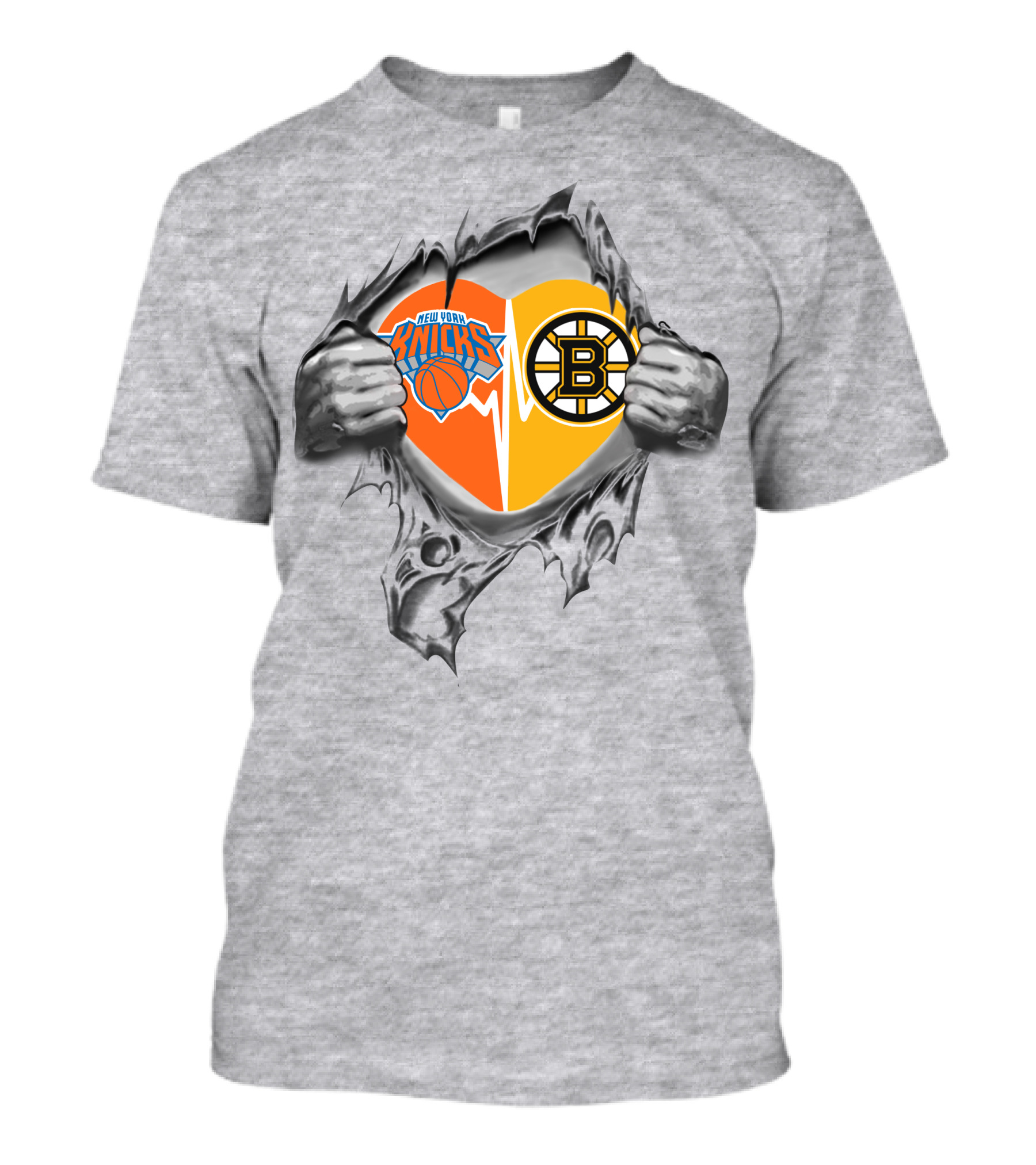 New York Knicks Boston Bruins It's In My Heart T-Shirt