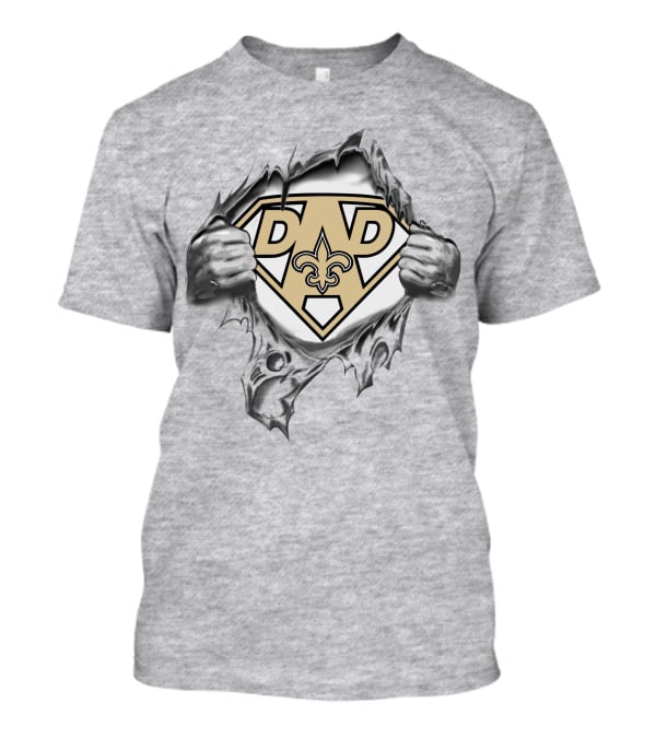 Saints Super Dad Fleur-De-Lis Logo Peeling Costume T-Shirt