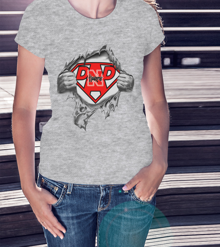 Nebraska Cornhuskers Dad Hero Logo Huskers Super T-Shirt