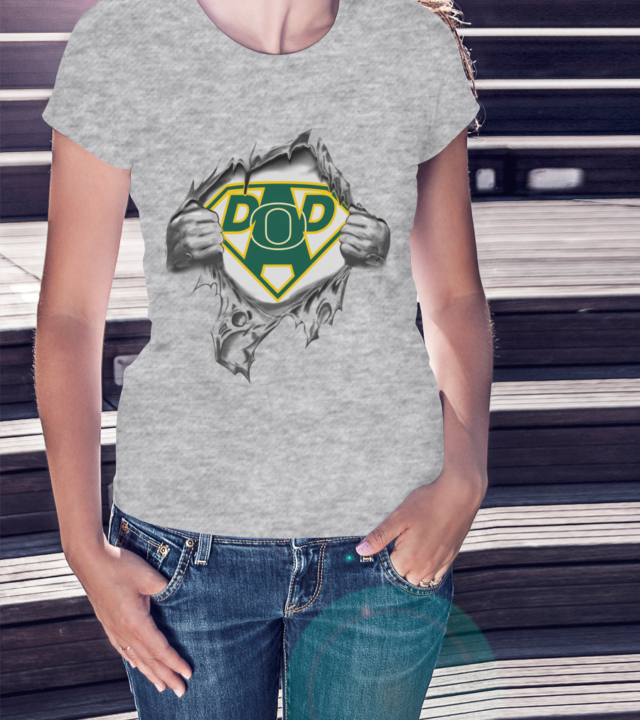Oregon Ducks Super Dad Emblem Burst T-Shirt
