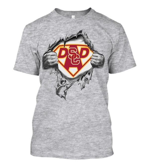Usc Trojans Super Dad Logo Rip Superman Shield T-Shirt