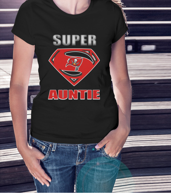 Super Auntie Buccaneers Shield T-Shirt