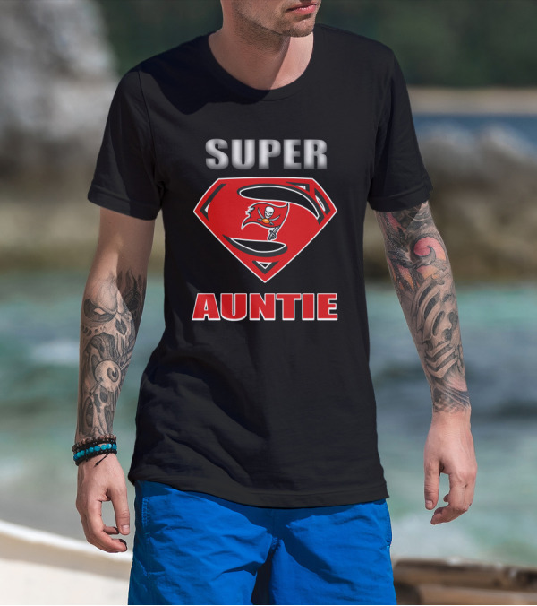 Super Auntie Buccaneers Shield T-Shirt