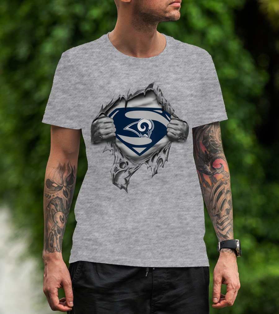 Los Angeles Rams Superman Logo Reveal T-Shirt