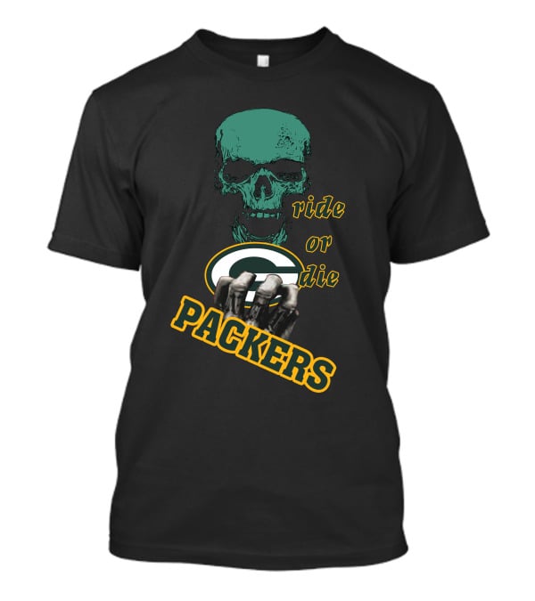 Packers Ride Or Die Skull Logo Fan Jersey T-Shirt
