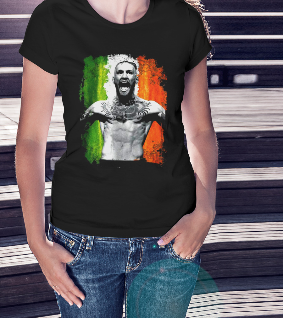 Conor Mcgregor Irish Flag Tribute Athlete T-Shirt