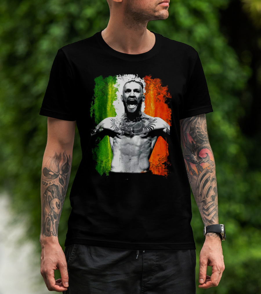 Conor Mcgregor Irish Flag Tribute Athlete T-Shirt