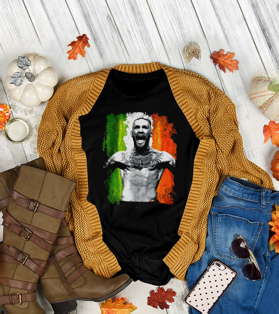 Conor Mcgregor Irish Flag Tribute Athlete T-Shirt