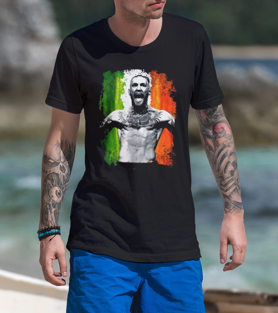 Conor Mcgregor Irish Flag Tribute Athlete T-Shirt