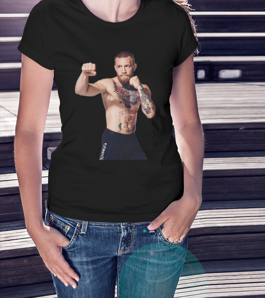 Conor McGregor UFC 189 Fighter Pose With Tattoos T-Shirt