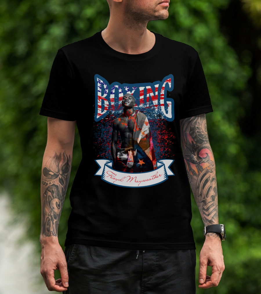 Floyd Mayweather Boxing Usa Flag T-Shirt