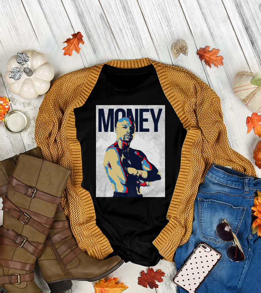 Money Boxer In Multicolor Pop Art Style T-Shirt