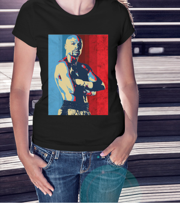 The Money Team Boxing Icon Vintage Red And Blue Stripes T-Shirt