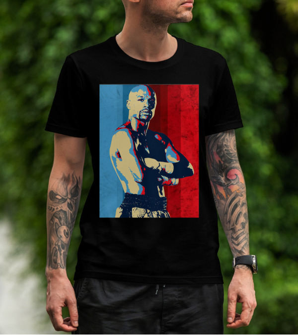 The Money Team Boxing Icon Vintage Red And Blue Stripes T-Shirt