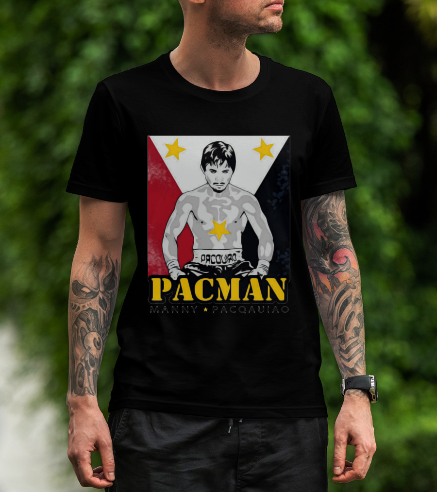 Pacman Manny Pacquiao Stars Boxing Filipino Flag T-Shirt