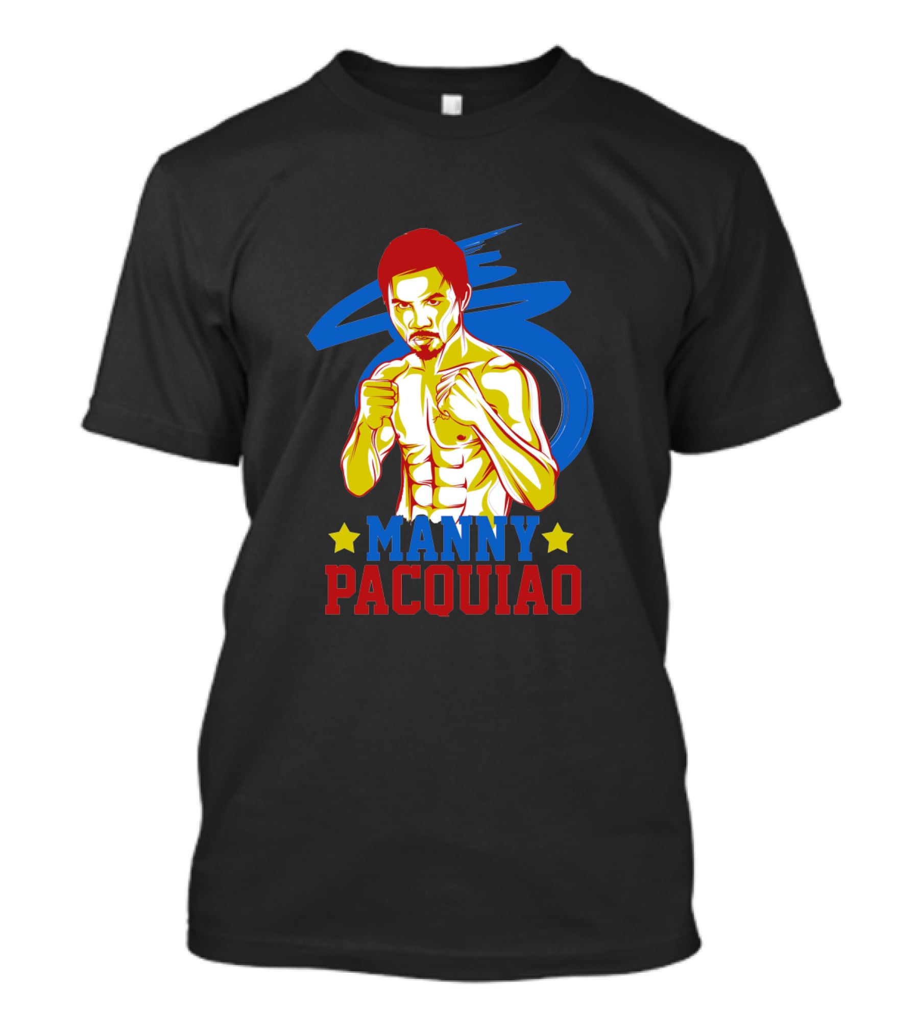 Manny Pacquiao Boxing Legend With Colorful Star T-Shirt