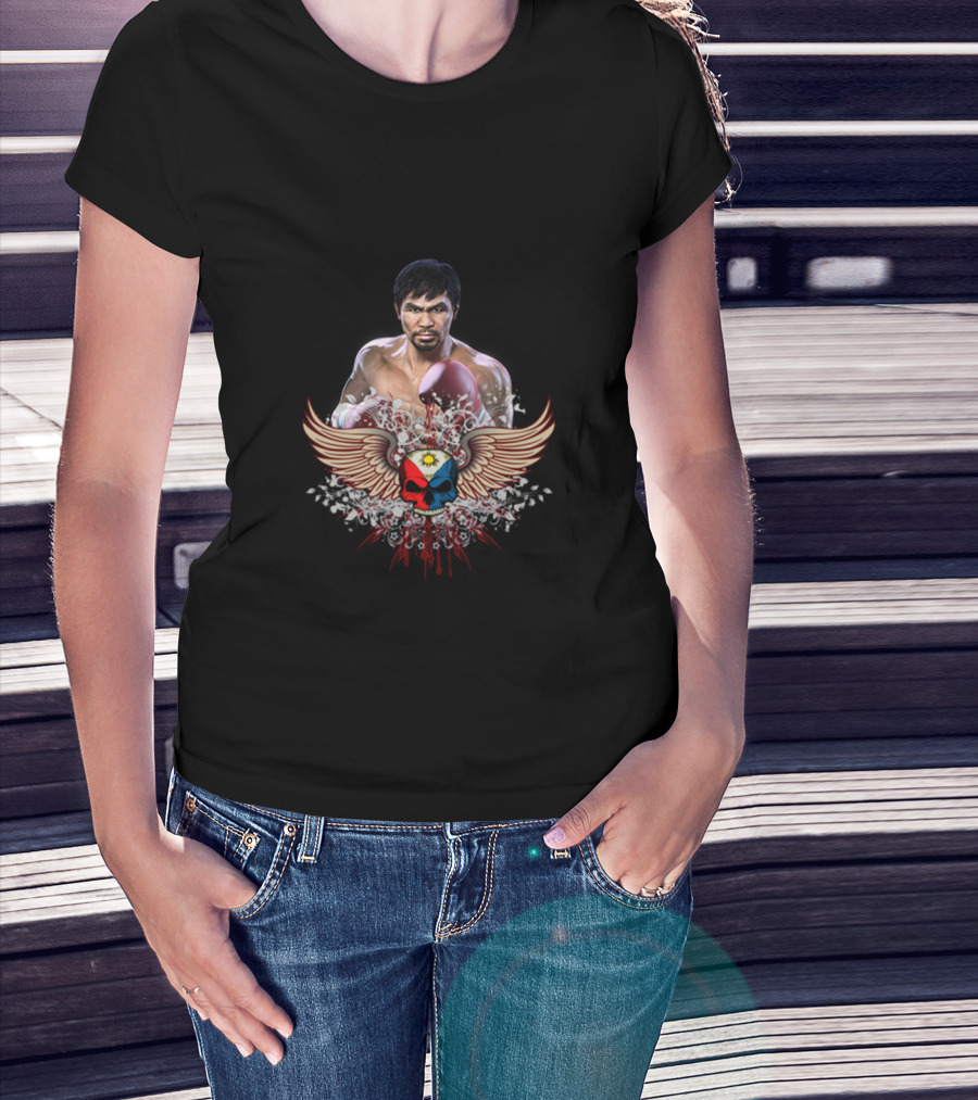 Manny Pacquiao Bongxing 6 Wings And Crest T-Shirt