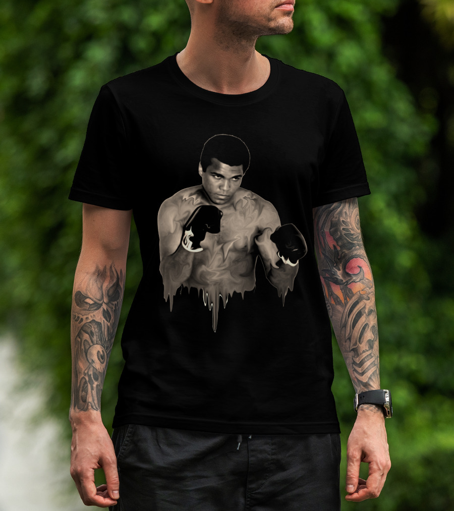 Muhammad Ali Legendary Boxer Dripping Effect T-Shirt