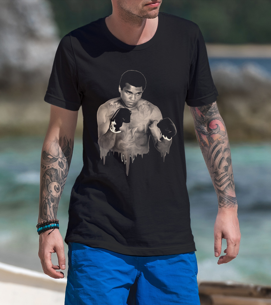 Muhammad Ali Legendary Boxer Dripping Effect T-Shirt