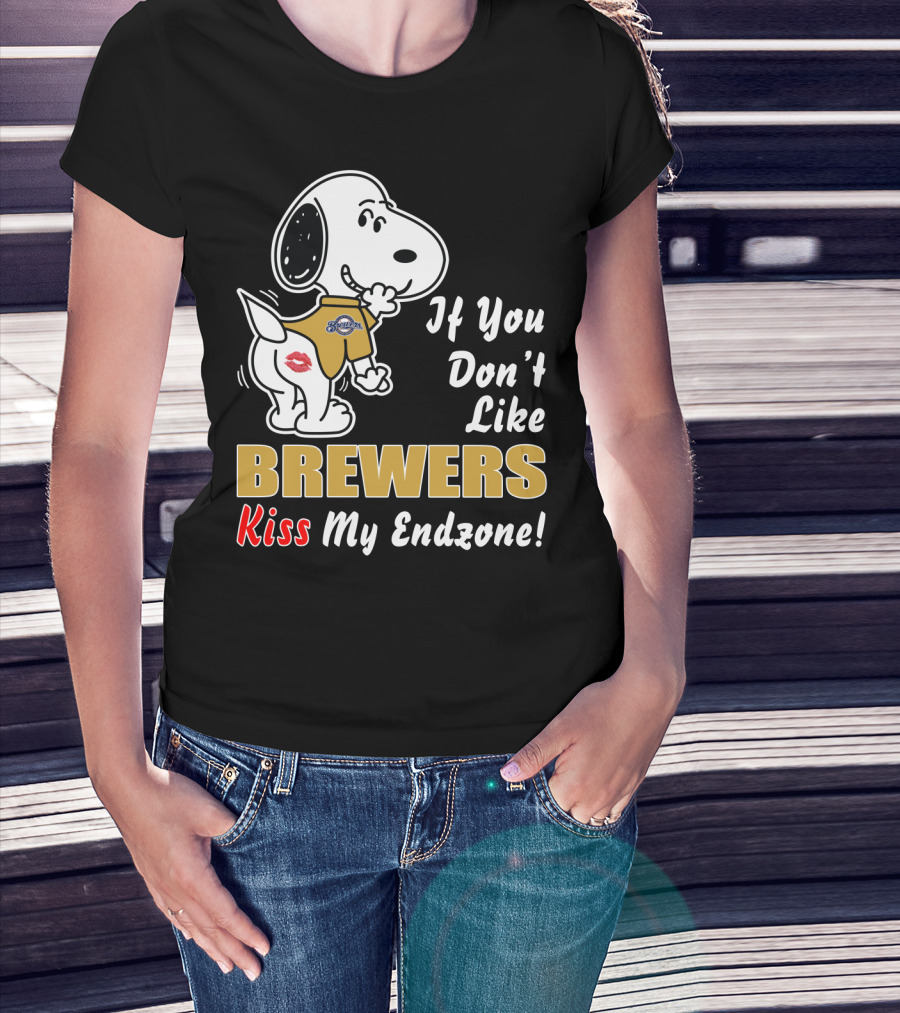 If You Don't Like Brewers Kiss My Endzone Peanuts Snoopy T-Shirt