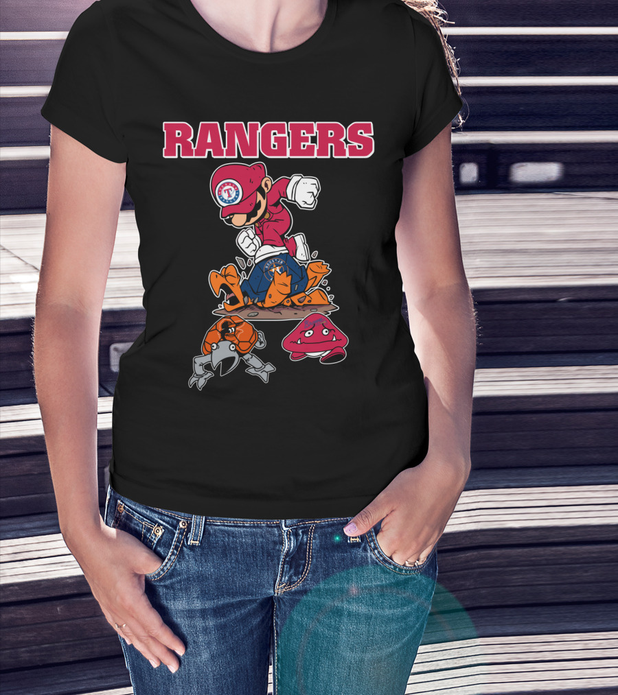 Rangers Texas Baseball Super Plumber T-Shirt