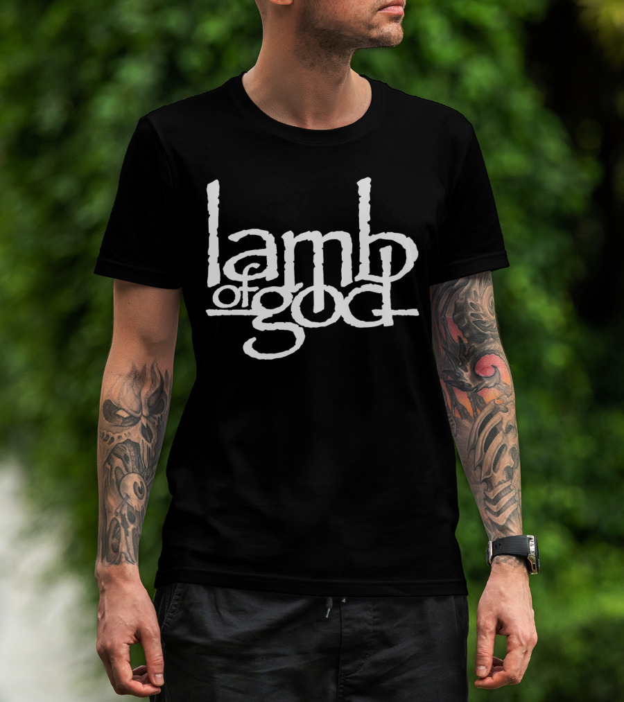Lamb Of God Official Band Logo White T-Shirt