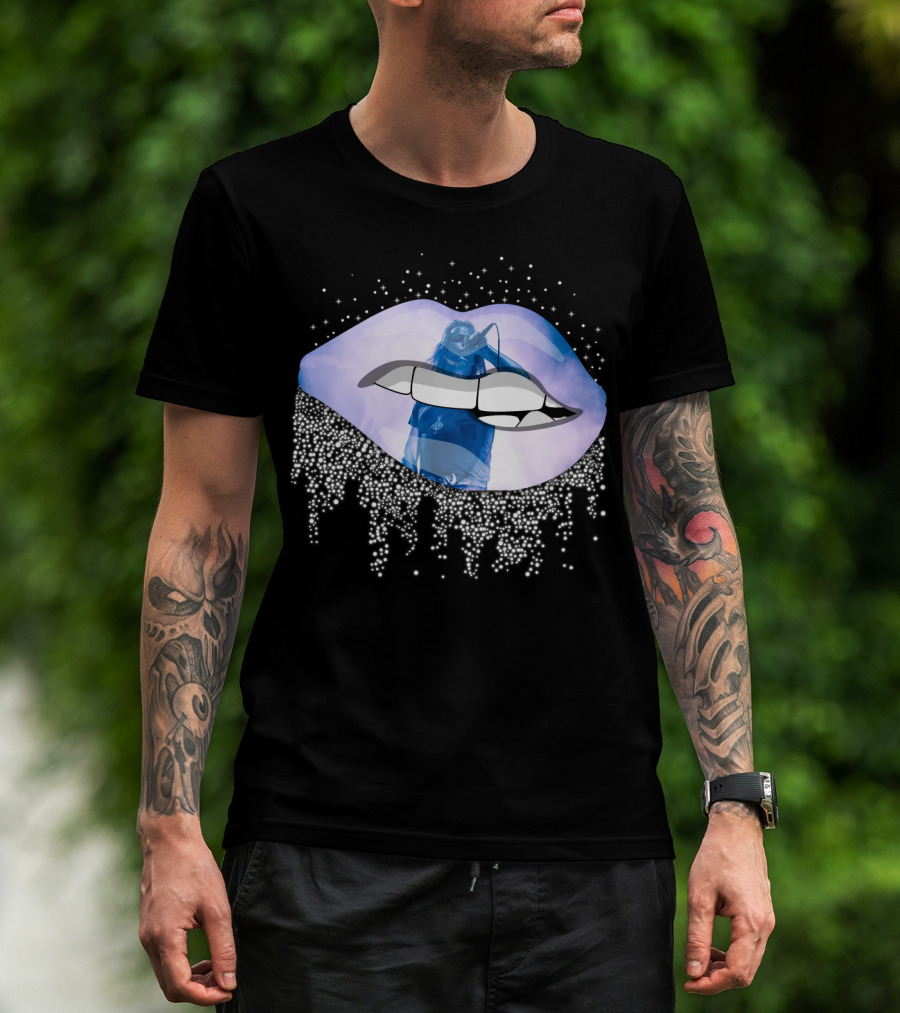 Danzig Fansite Lips Design With Stage Performer And Elements T-Shirt