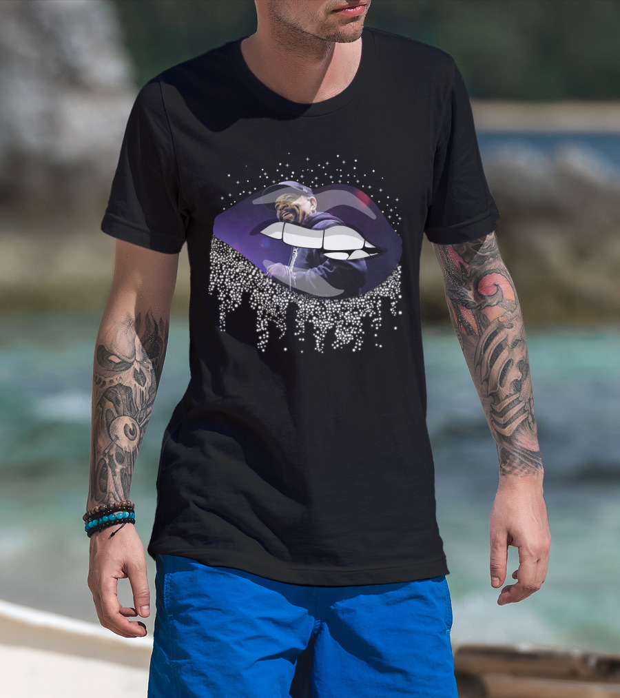 Icemft Ice Cube Dripping Lip T-Shirt