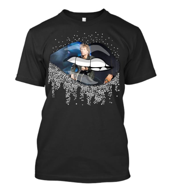 Jon Bon Jovi Concert Lips Design With Effect T-Shirt
