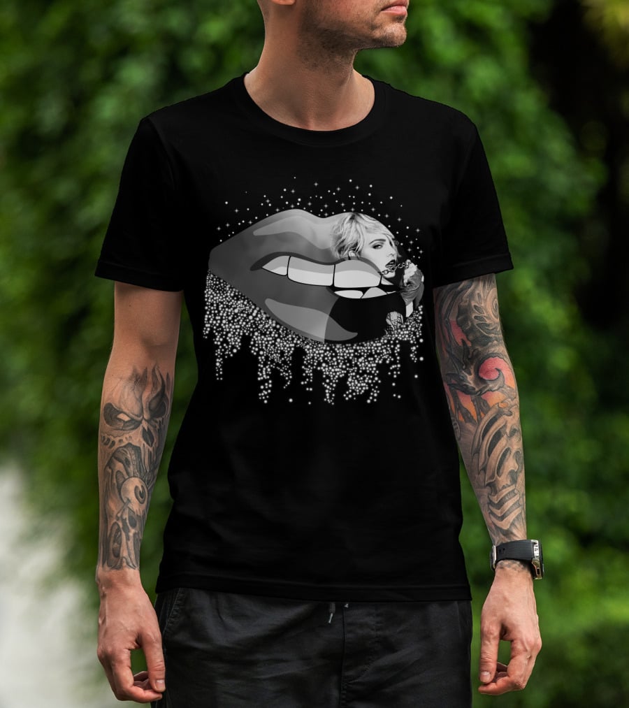 Madonna Pop Art Lips Effect T-Shirt