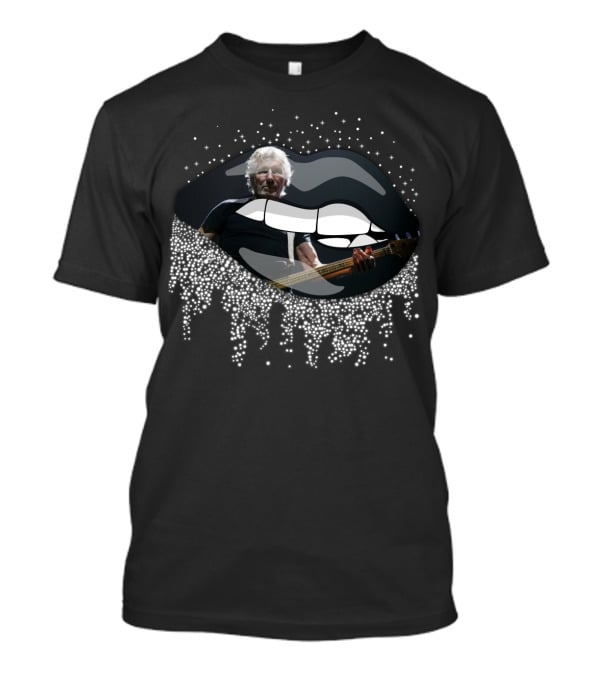 Roger Waters Guitar Performance Surreal Dripping Lips T-Shirt