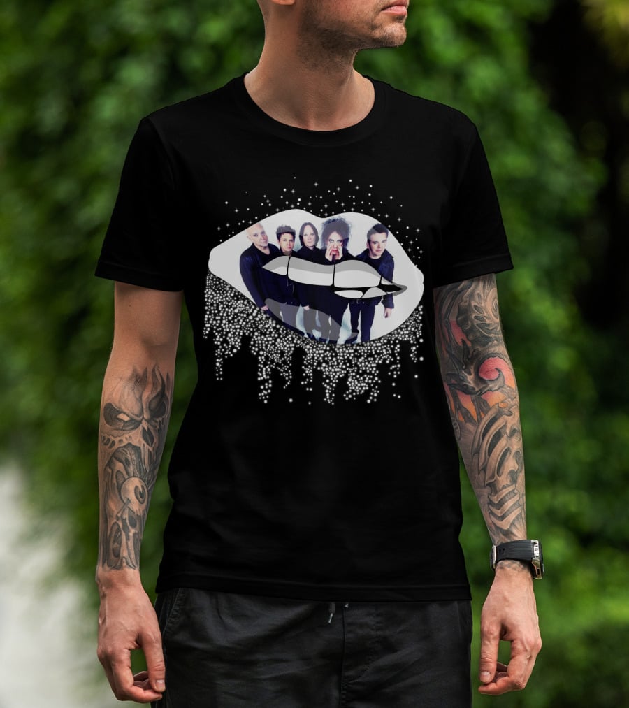 The Cure Band Members Inside Glittering Lips T-Shirt