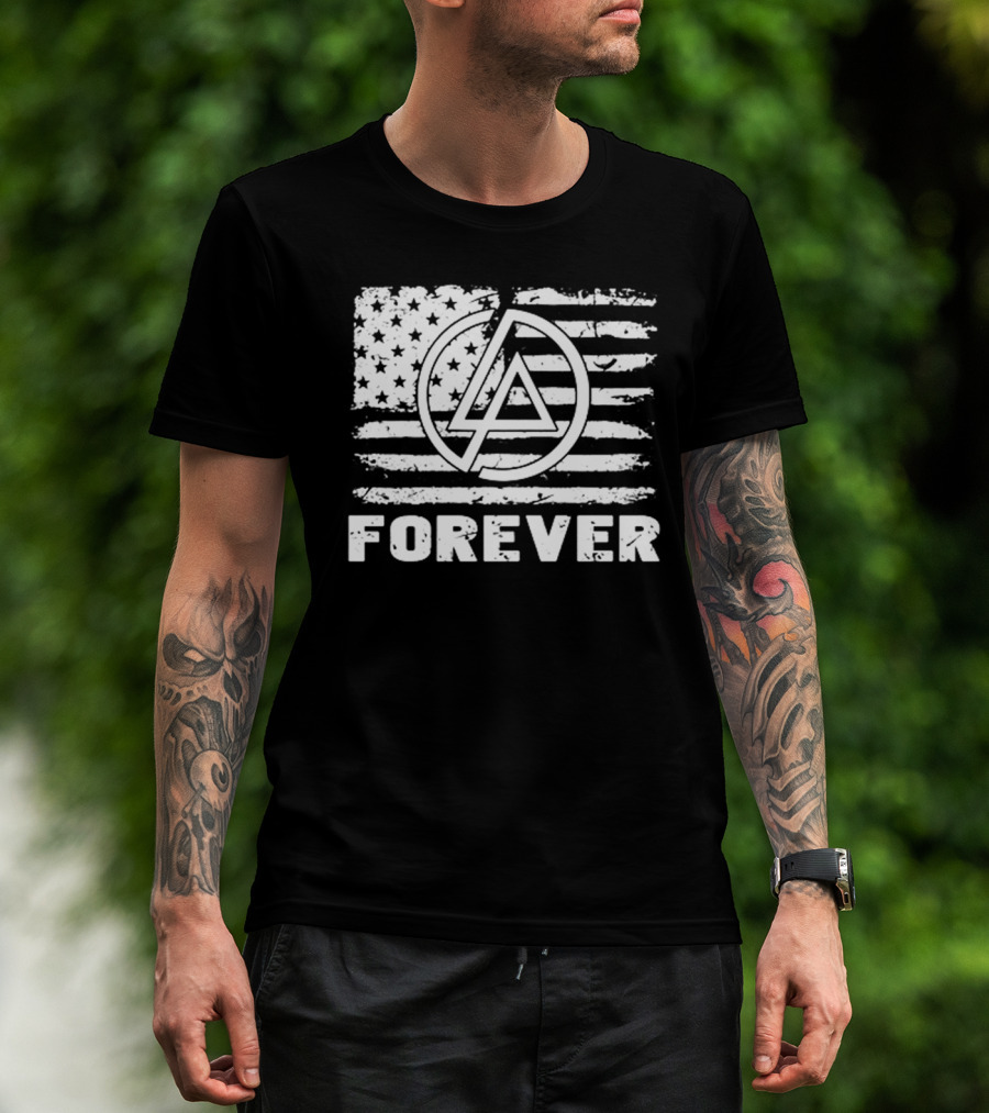 Linkin Park Forever American Flag Lp T-Shirt