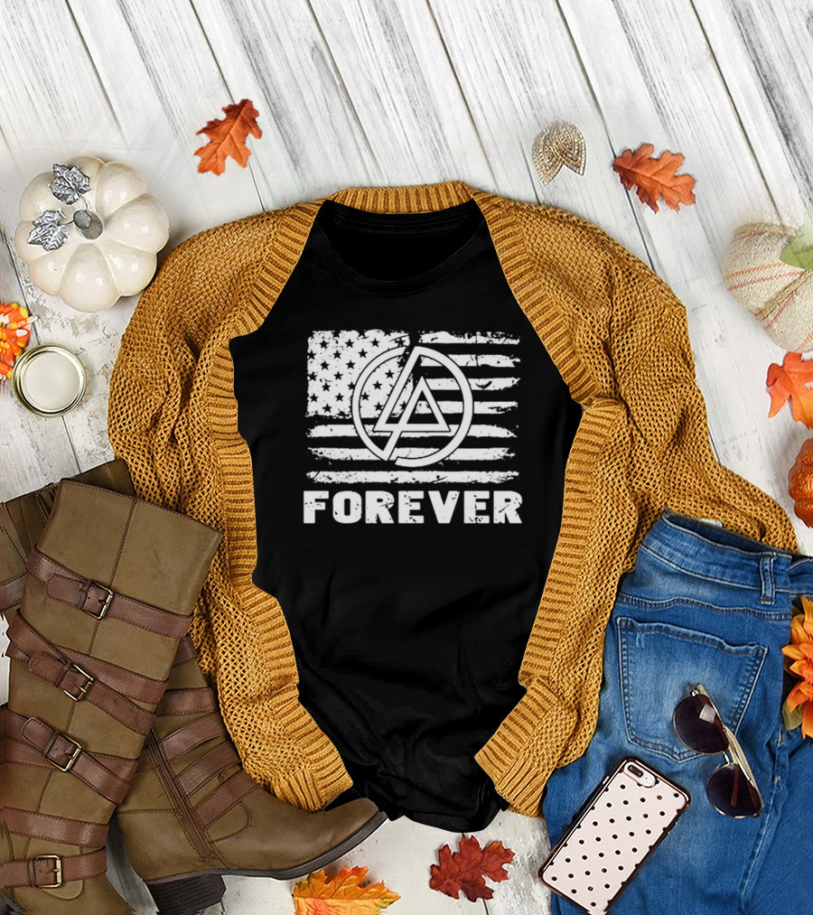 Linkin Park Forever American Flag Lp T-Shirt