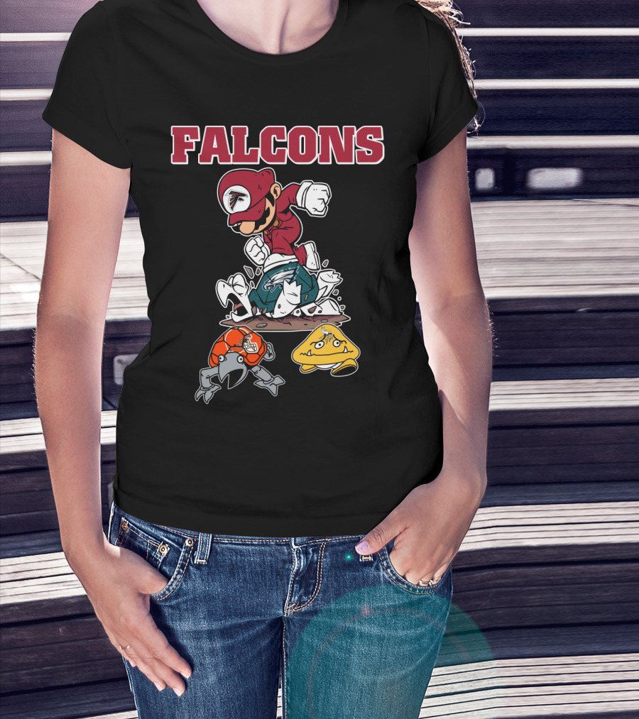 Falcons Mario Style Football Rivalry T-Shirt