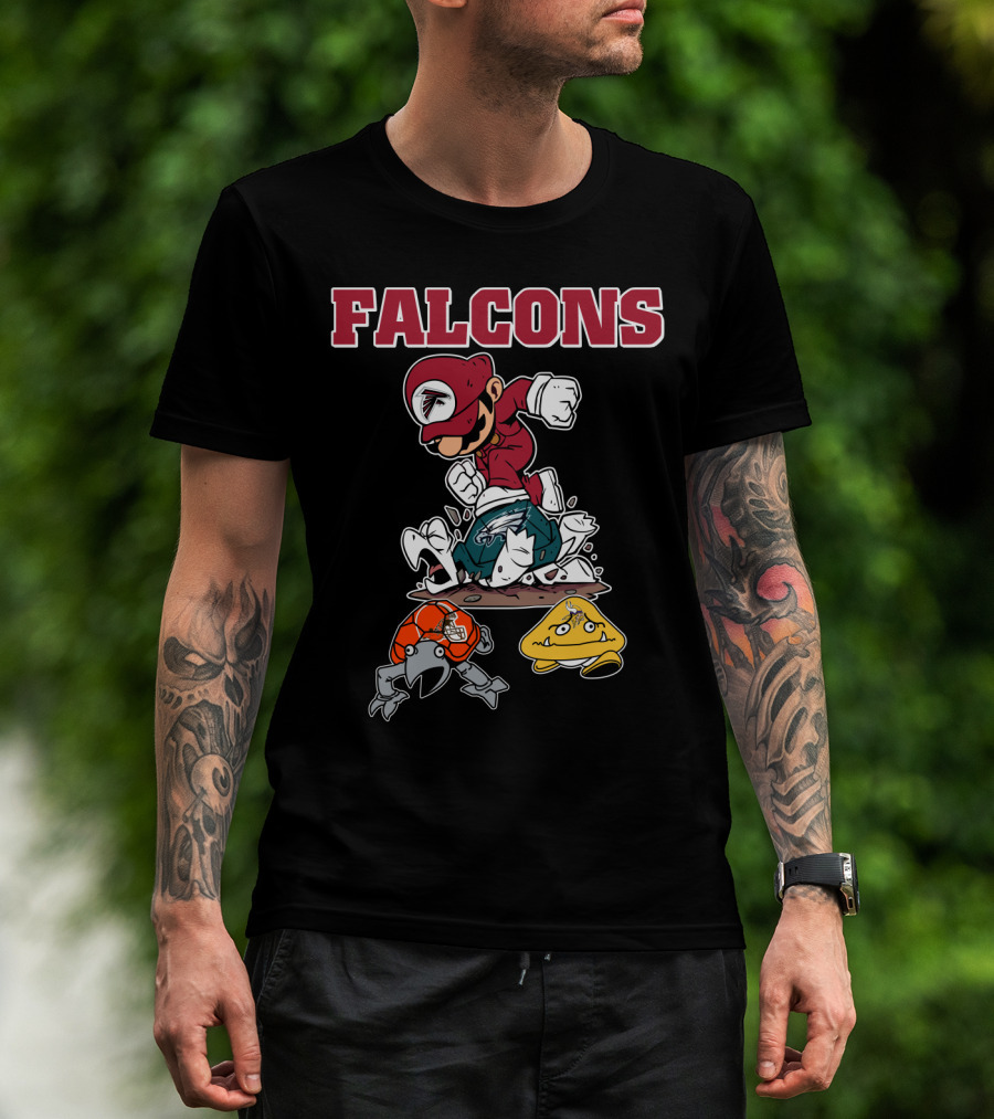 Falcons Mario Style Football Rivalry T-Shirt