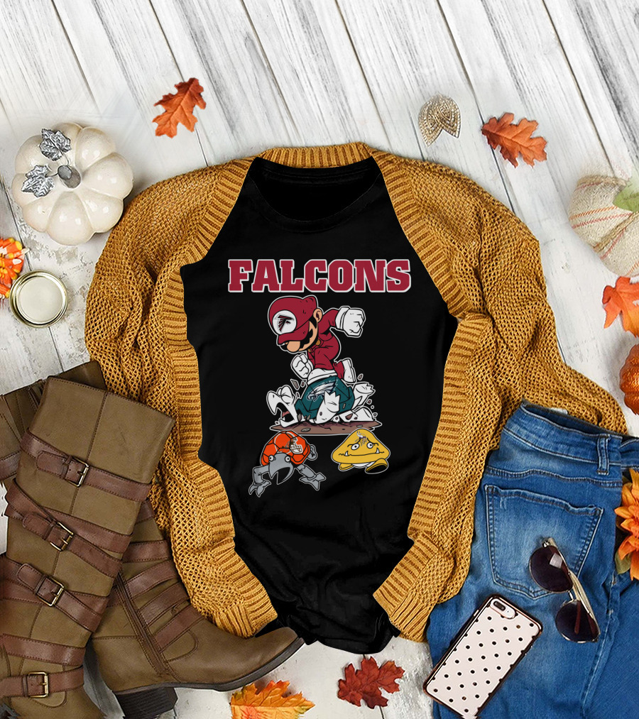 Falcons Mario Style Football Rivalry T-Shirt