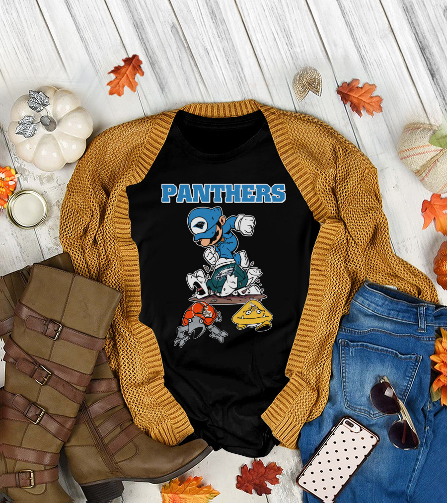 Panthers Toad And Koopa Defeated T-Shirt