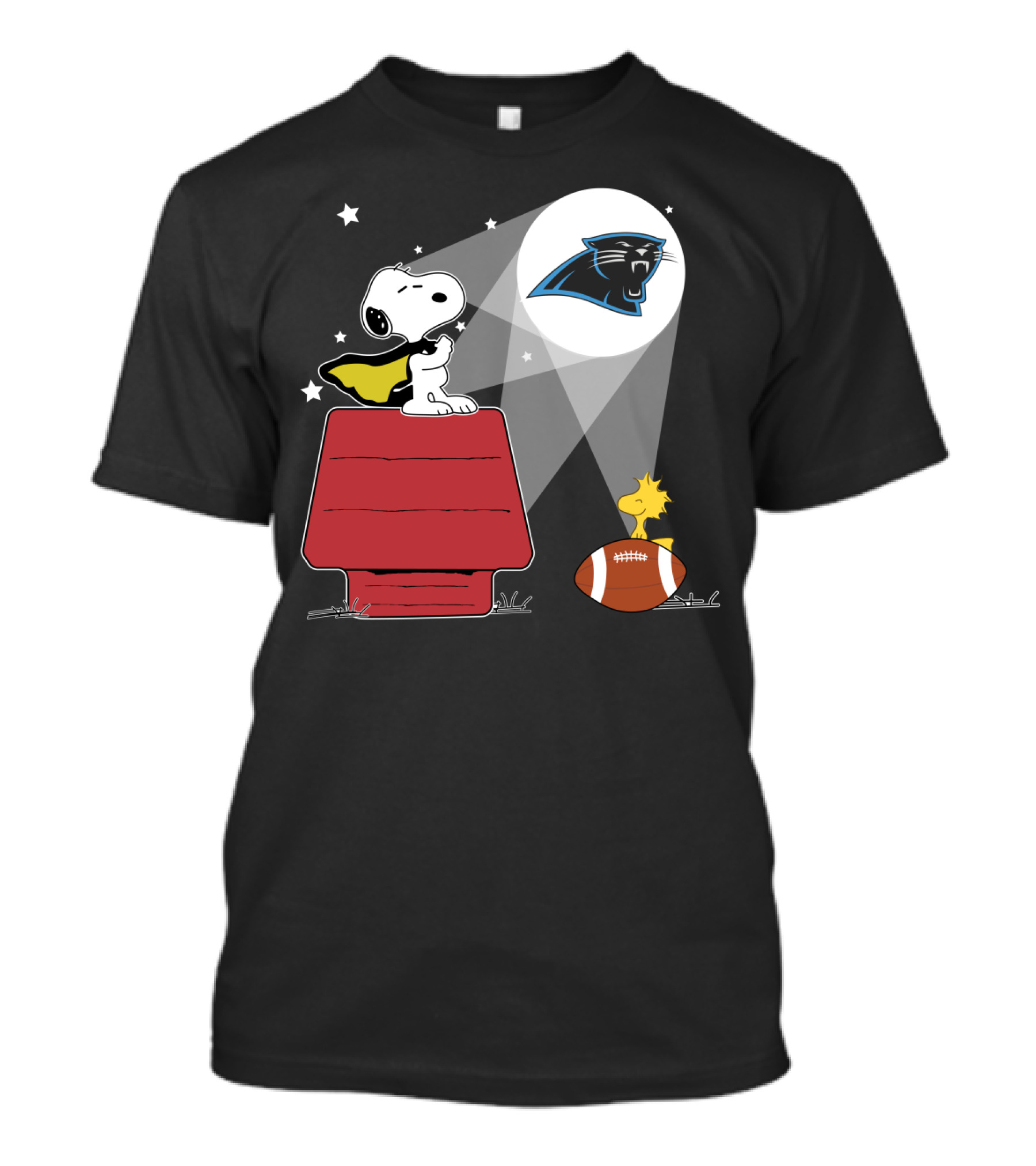 Snoopy Woodstock Carolina Panthers Football Peanuts Fan Tribute T-Shirt