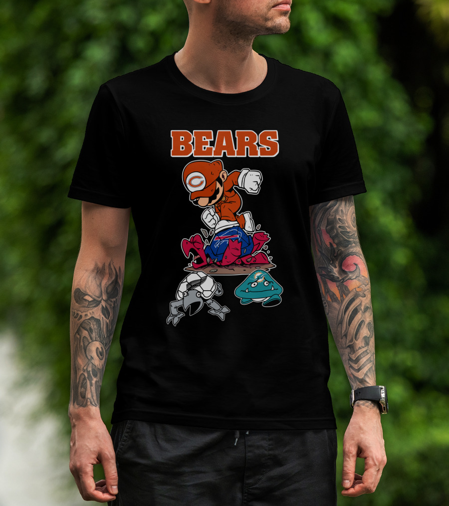 Bears Chicago Football Gamer Crossover T-Shirt