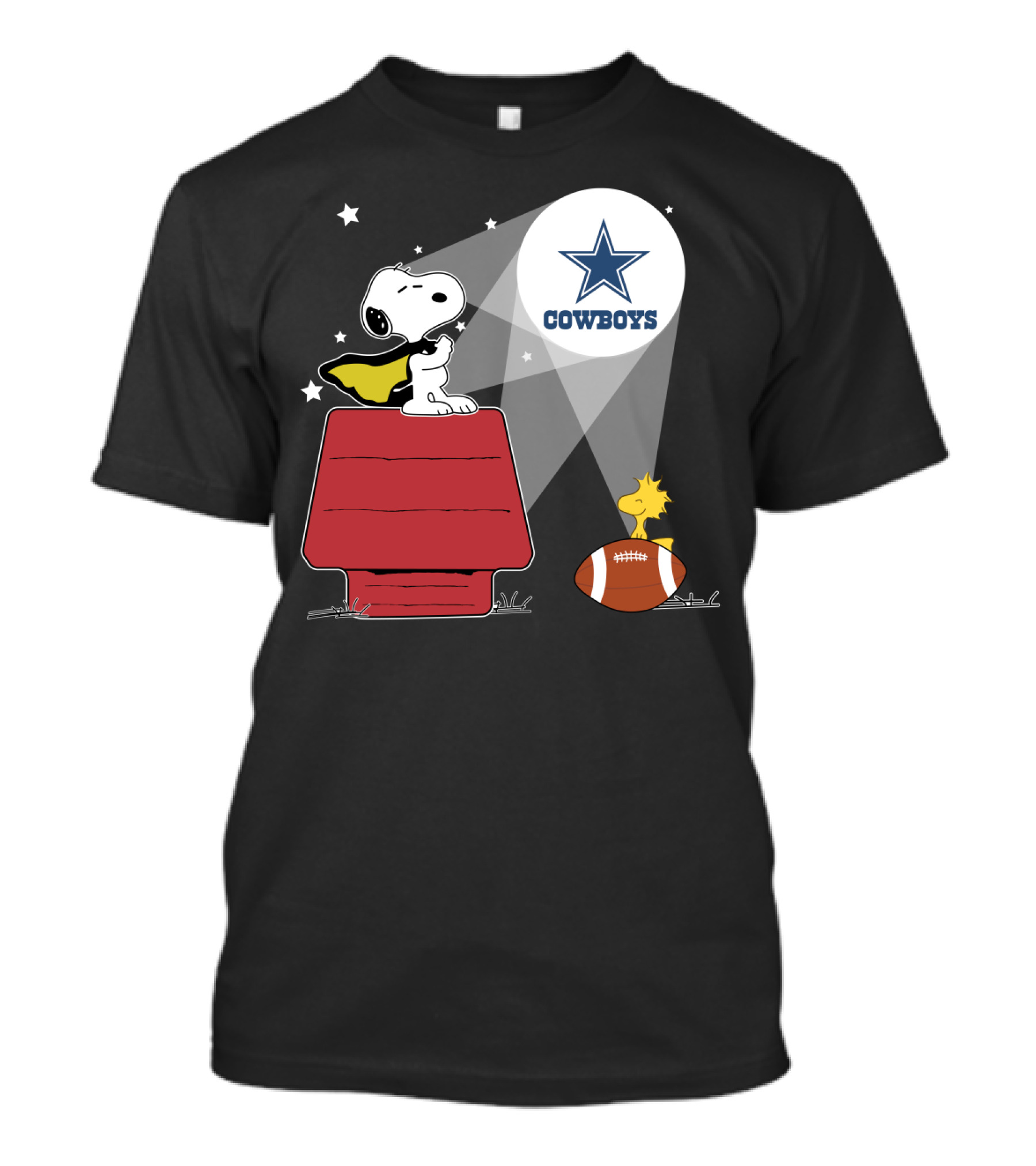 Snoopy And Woodstock Dallas Cowboys Star Symbol T-Shirt
