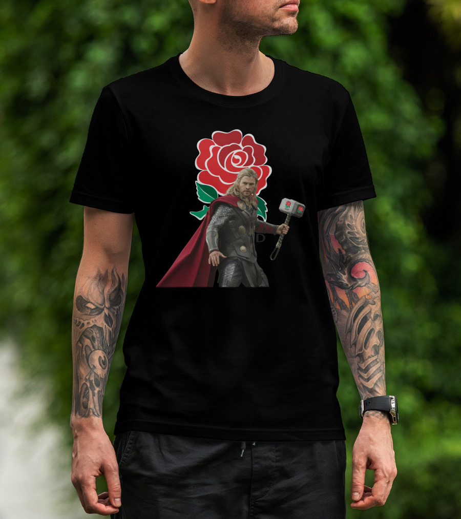 England Rugby Rfu Mighty Thor Red Rose T-Shirt