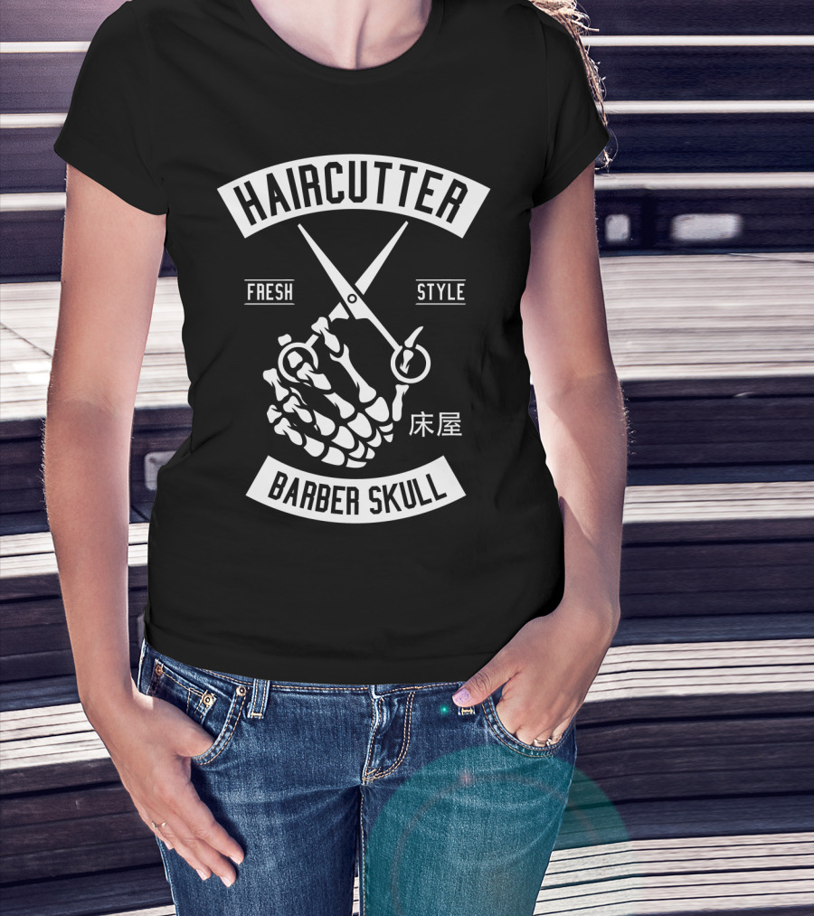 Haircutter Barber Skull Fresh T-Shirt