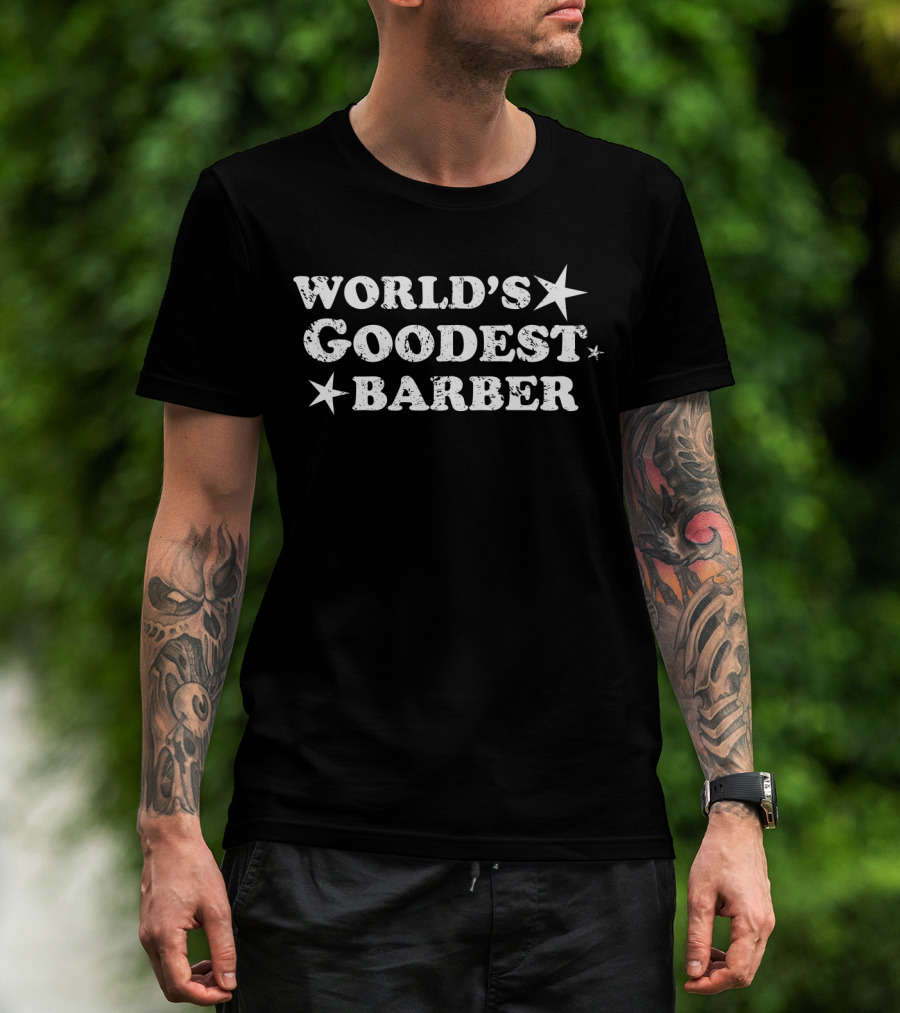 World's Goodest Barber Stars T-Shirt