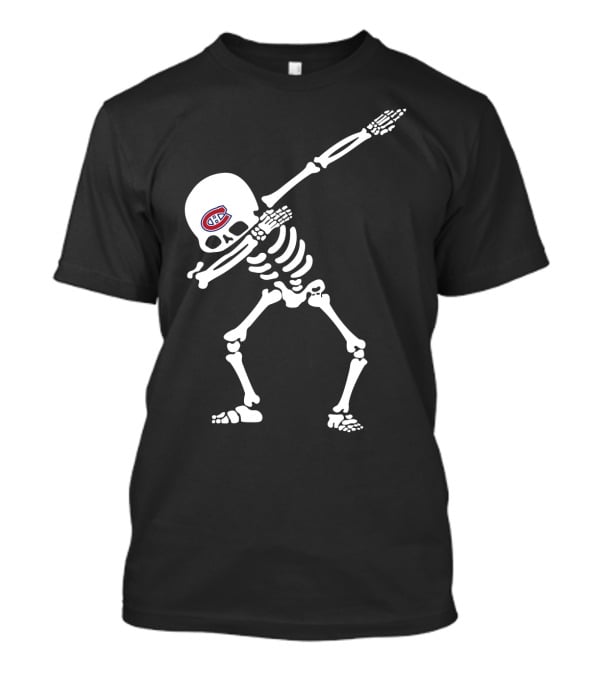 Canadiens Skeleton Dabbing With Team T-Shirt
