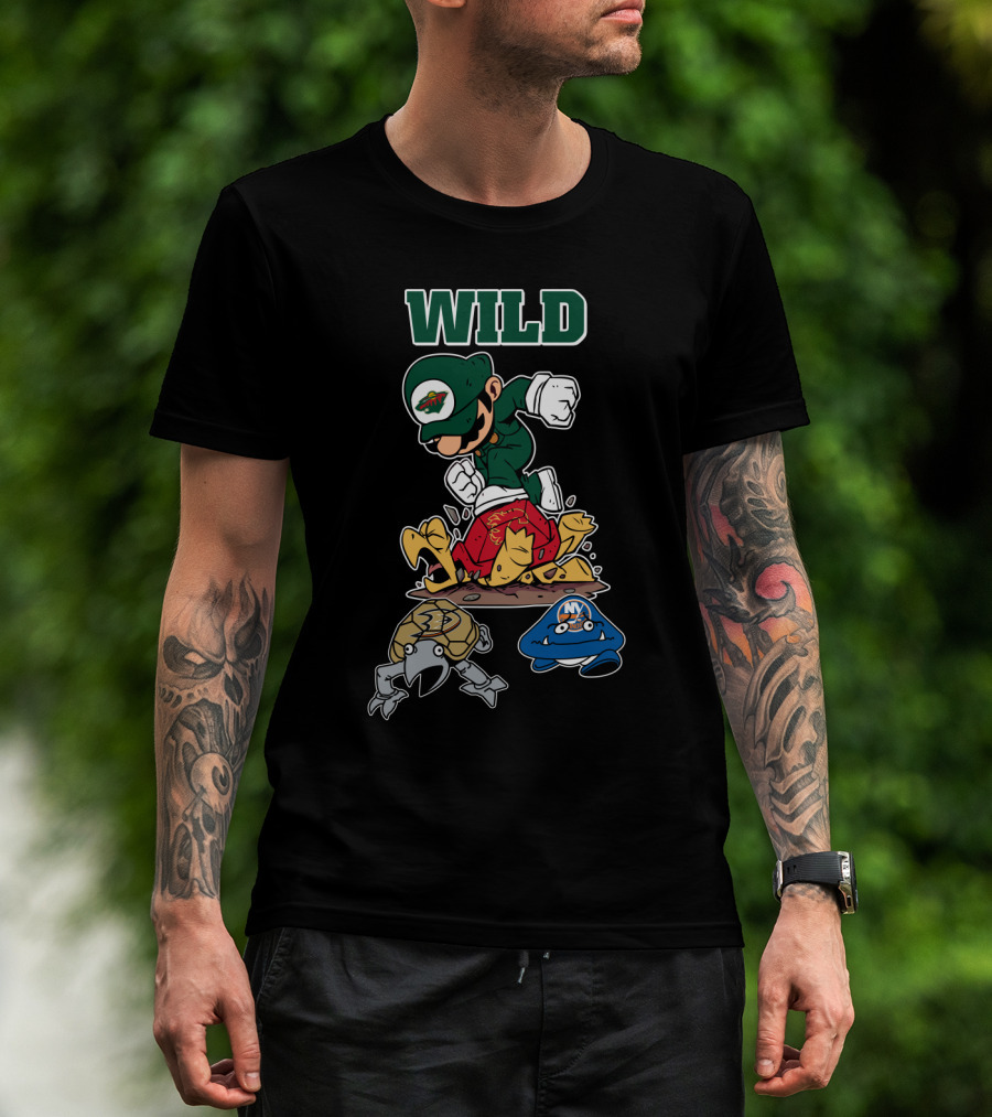 Wild Minnesota Wild Parody With Cartoon Characters And Sports Team T-Shirt